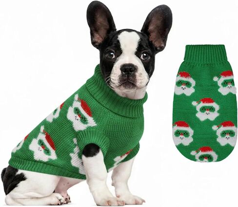 Dog Sweater Knitted for Small to Large Dogs Boy Girl, Classic Turtleneck Dog Christmas Sweaters, Warm & Soft Pet Clothes for Winter (Love Red, S) in Saudi Arabia
