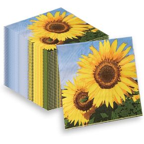40 PCS Flower Themed Birthday Party Napkins Vibrant Baking & Dessert Napkins for Kids Party Celebration Supplies (Rose) in Saudi Arabia