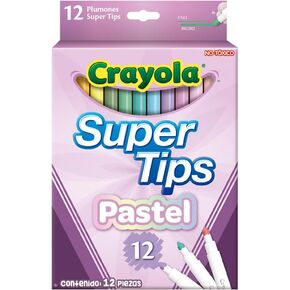 CRAYOLA Bright Supertips Pastel Edition, Pack of 12 in Saudi Arabia