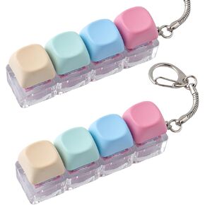 Hyekit 2 Pack Keyboard Fidget Toy - سلسلة مفاتيح كريمية لتخفيف التوتر - أغطية مفاتيح MOA مع ملمس مرضي للغاية، ألعاب تململ هادئة للبالغين، للتركيز على المكتب واضطراب فرط الحركة ونقص الانتباه in Kuwait
