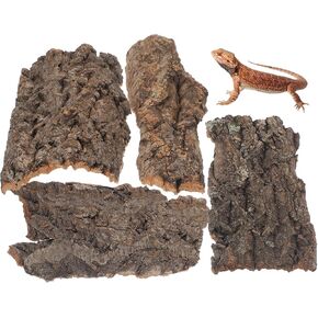 DOITOOL 4 قطع لحاء الفلين للزواحف، مسطحات الفلين لحاء الزواحف لخلفية Terrarium، تسلق حصيرة ديكور الموائل للعنكبوت السحلية الحرباء السلحفاة تحمل التنين in Kuwait