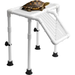 QUINTARA Extra-Large Aquatic Turtle Basking Platform & Sunbathing Dock - Elevated Basking Loft | Adjustable PVC Mount for Tanks ≥14", Non-Slip, Easy Assembly in Saudi Arabia