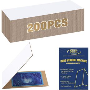 200PCS Folded Cardboard Card Protector for Card Vending Machine, 3 x 4.5Inch Thick White Cardboard for Sports Cards Trading Cards Collectible Cards, Hard Card Sleeves for Collectors & Enthusiasts in Saudi Arabia