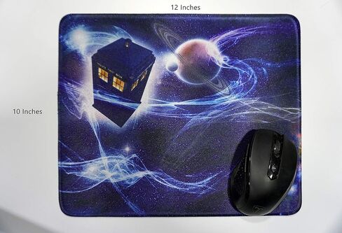 مجموعة مراوح Tardis Doctor Dr Who Police Box مقاس 30.48 سم × 25.4 سم لوحة ماوس مكتبية مطاطية مضادة للانزلاق in Kuwait