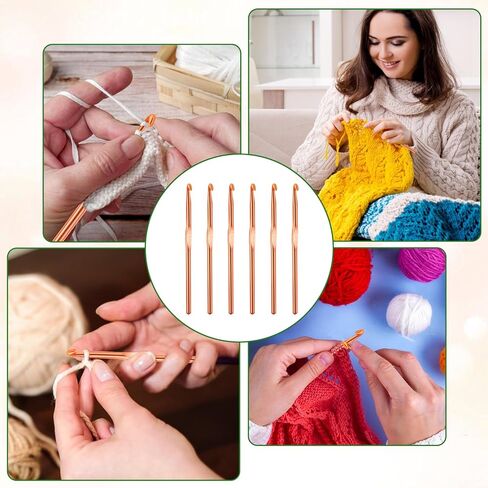 10 Pcs Aluminum Crochet Hooks 5.5 mm Crochet Hook, Knitting Needles for Yarn Orange Smooth Crochets Needles for Beginners in Saudi Arabia