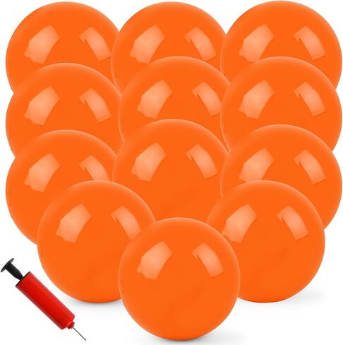 12Pcs Bouncy Balls,8.5Inch Dodgeballs for Park,Pool,Beach,etc.Inflatable Playground Balls with Hand Air Pump-Indoor/Outdoor Parties and Festivals in Saudi Arabia