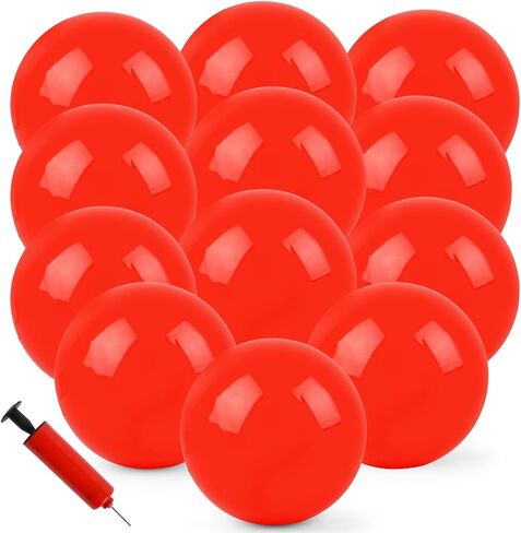 12Pcs Bouncy Balls,8.5Inch Dodgeballs for Park,Pool,Beach,etc.Inflatable Playground Balls with Hand Air Pump-Indoor/Outdoor Parties and Festivals in Saudi Arabia