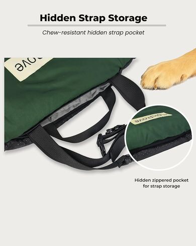 RovePad Trail Dog Bed Mat 43"x27" – Waterproof Non Slip Outdoor Travel Mat for Camping & Car – Silent Peachskin Roll-Up Pad for Medium & Large Dogs, Machine Washable in Saudi Arabia