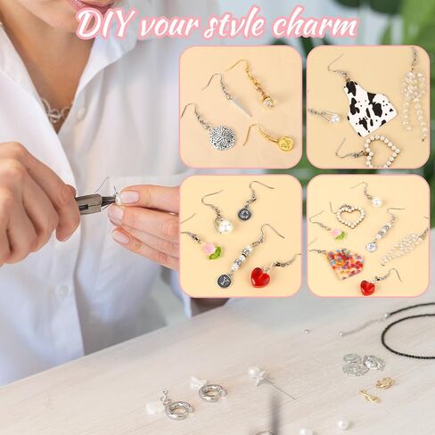 Stainless Steel Earring Hooks 100 Pieces DIY Earrings Making Kit, 50 Silver and Gold Earrings Hooks with 50 Clear Silicone Earring Backs and 2 Polishing Cloth for Jewelry Making in Saudi Arabia
