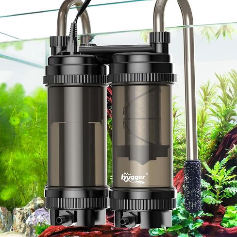hygger Hang on Back Aquarium Filter 8.5W 120GPH، مرشح خزان الأسماك الهادئ مع ترشيح حوض السمك متعدد المراحل ووظيفة الأوكسجين، مضخة هادئة موفرة للطاقة، لما يصل إلى 20 جالونًا من أحواض السمك in Saudi Arabia