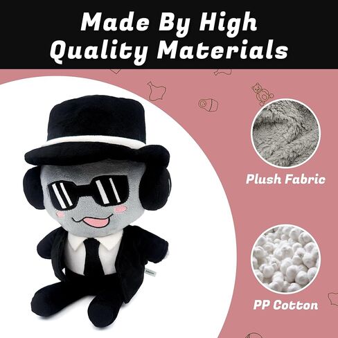 Forsaken Black Plush Toy – Soft Black Character Plush Stuffed Animal, Cute Forsaken Game Collectible Plushie Gift for Kids and Gamers in Saudi Arabia