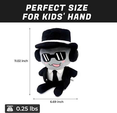 Forsaken Black Plush Toy – Soft Black Character Plush Stuffed Animal, Cute Forsaken Game Collectible Plushie Gift for Kids and Gamers in Saudi Arabia