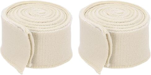 1.5 Inch Elastic Cuffs for Sewing Knitted Ribbed Cotton Fabric Sleeves Waistband Ribbed Trim, [for Cloth, DIY Craft] - 2.6ft/ Black/ 2pcs in Saudi Arabia