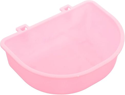 وعاء بلاستيكي معلق للحيوانات الأليفة من VALICLUD للقطط والكلاب، طعام للسفر ومغذي للمياه، طبق تغذية صغير الحجم للجرو والقطط الوردي لمرفق الناقل in Kuwait