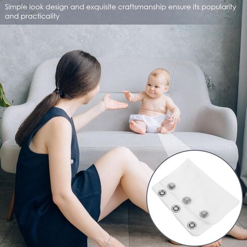 NOLITOYBaby Bodysuit Extender Snap Cotton Double-Layer Romper Extension Piece for Infant Jumpsuits Soft Comfortable Utility Diaper Accessory in Saudi Arabia