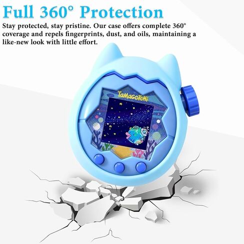 Silicone Cover Case for Tamagotchi Paradise, Protective Blue Silicone Case, Anti-Scratch Anti-Drop Hard Shell Cover, Snug Fit Design in Saudi Arabia