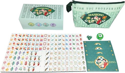 American Mahjong Classical Chinese Design Set 1.2-inch 160 Acrylic High-Grade Mah-Jongg Tiles in Saudi Arabia