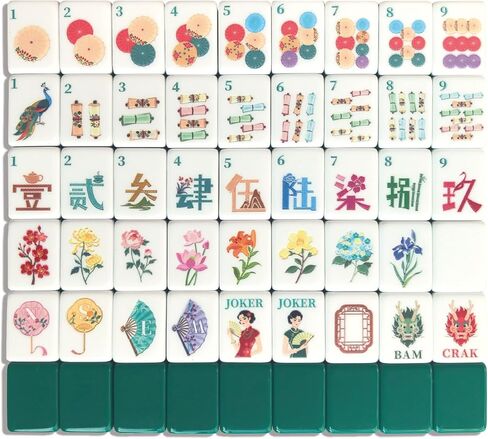 American Mahjong Classical Chinese Design Set 1.2-inch 160 Acrylic High-Grade Mah-Jongg Tiles in Saudi Arabia