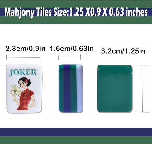 American Mahjong Classical Chinese Design Set 1.2-inch 160 Acrylic High-Grade Mah-Jongg Tiles in Saudi Arabia