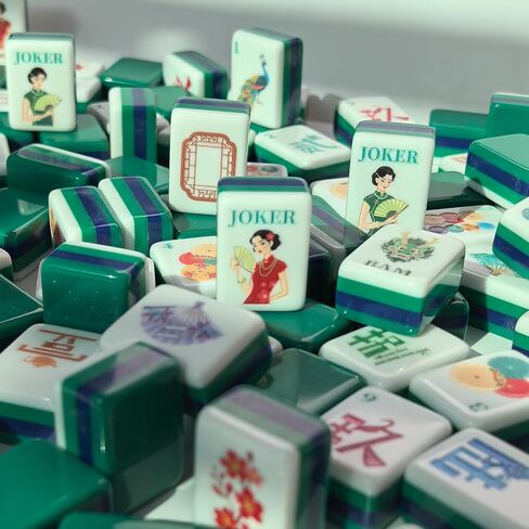 American Mahjong Classical Chinese Design Set 1.2-inch 160 Acrylic High-Grade Mah-Jongg Tiles in Saudi Arabia