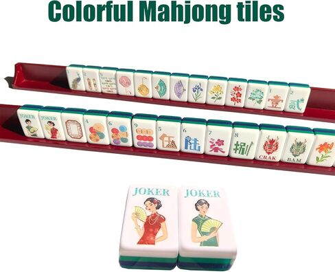 American Mahjong Classical Chinese Design Set 1.2-inch 160 Acrylic High-Grade Mah-Jongg Tiles in Saudi Arabia