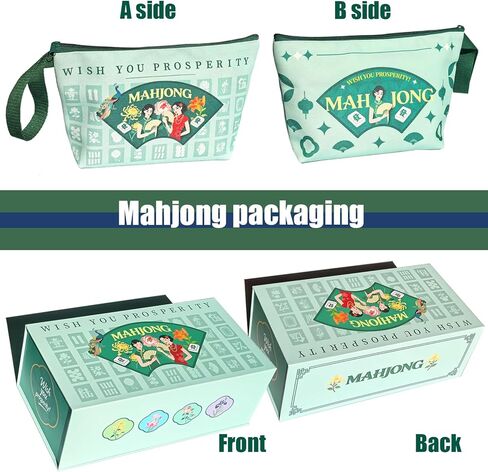 American Mahjong Classical Chinese Design Set 1.2-inch 160 Acrylic High-Grade Mah-Jongg Tiles in Saudi Arabia