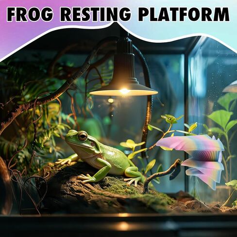 Mushroom Reptile Tank Decor, Mushroom Climbing and Resting Platform Habitat for Tree Frog Terrarium, Reptile Ledge for Leopard Gecko, Lizards, Fish, Turtle, Hermit Crab (Colorful) in Saudi Arabia