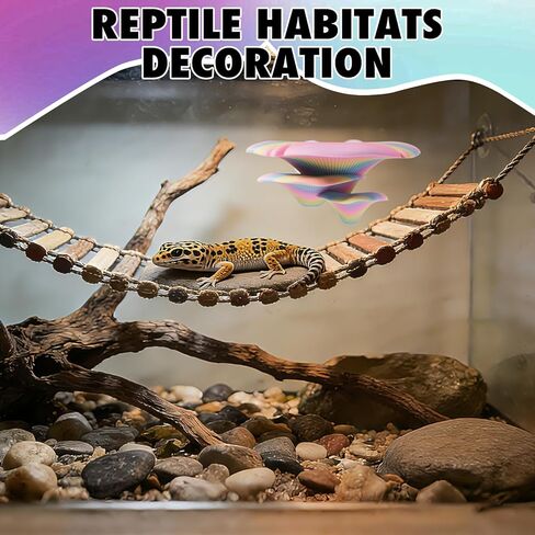 Mushroom Reptile Tank Decor, Mushroom Climbing and Resting Platform Habitat for Tree Frog Terrarium, Reptile Ledge for Leopard Gecko, Lizards, Fish, Turtle, Hermit Crab (Colorful) in Saudi Arabia