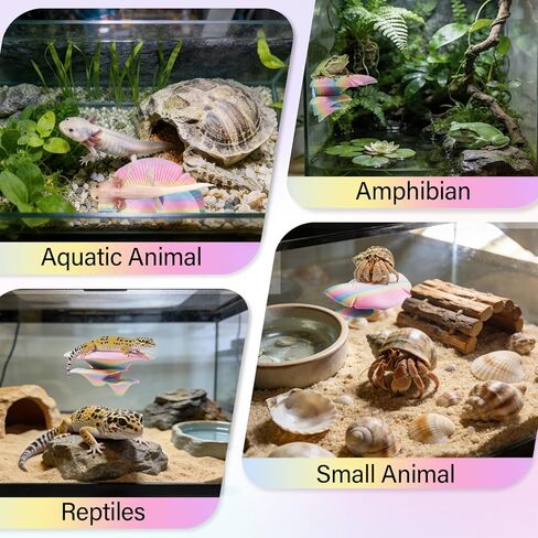 Mushroom Reptile Tank Decor, Mushroom Climbing and Resting Platform Habitat for Tree Frog Terrarium, Reptile Ledge for Leopard Gecko, Lizards, Fish, Turtle, Hermit Crab (Colorful) in Saudi Arabia