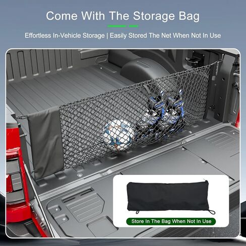 شبكة شحن جذع متوافقة مع 2025 منظم Toyota 4runner Trunk مع حقيبة تخزين 35.43 × 11.81 بوصة استبدال شحن الشحن لشبكة 2025 Toyota 4Runner Accessories in Saudi Arabia