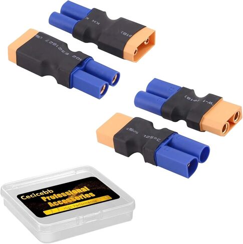 XT90 Male to EC5 Female and XT90 Female to EC5 Male Connector Adapters for RC FPV Drone Car Lipo NiMH Battery Charger ESC in Saudi Arabia