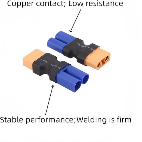 XT90 Male to EC5 Female and XT90 Female to EC5 Male Connector Adapters for RC FPV Drone Car Lipo NiMH Battery Charger ESC in Saudi Arabia