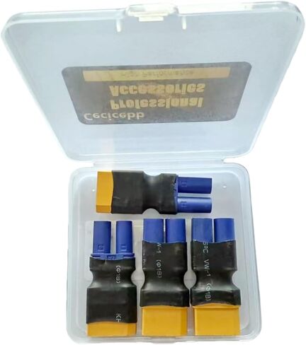 XT90 Male to EC5 Female and XT90 Female to EC5 Male Connector Adapters for RC FPV Drone Car Lipo NiMH Battery Charger ESC in Saudi Arabia