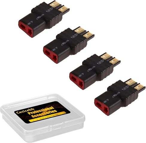 4 Pack Female T Plug Connector Adapter to Male Compatible with TRX Wireless Converter for RC Battery Conversion Adapter in Saudi Arabia