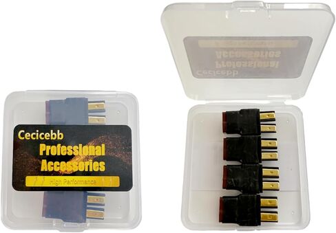 4 Pack Female T Plug Connector Adapter to Male Compatible with TRX Wireless Converter for RC Battery Conversion Adapter in Saudi Arabia