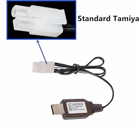 8.4V USB Charger Battery Charging Cable with Standard Tamiya Plug for RC Truck RC Excavator 8.4V NICD/NIMH Battery Charger in Saudi Arabia
