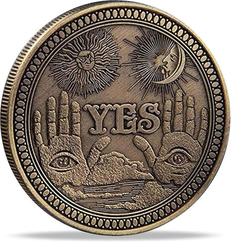 1Pack Yes or No Challenge Coin Decision Divination Coin, 1Pack in Saudi Arabia
