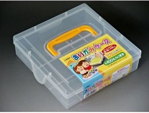 JapanBargain، صندوق تخزين ورق أوريغامي ياباني مكون من عبوتين، يناسب ورق قابل للطي مقاس 6 بوصات يصل إلى 400 ورقة، منظم حرفي بلاستيكي شفاف للبطاقات والطوابع وأدوات أدوات الخياطة، صنع في اليابان in Kuwait