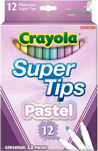 CRAYOLA Bright Supertips Pastel Edition, Pack of 12 in Saudi Arabia