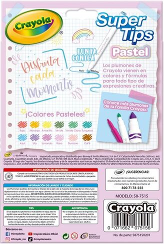 CRAYOLA Bright Supertips Pastel Edition, Pack of 12 in Saudi Arabia