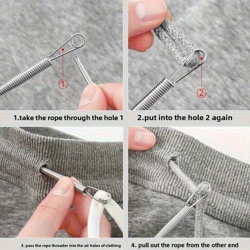 High-Efficiency Threading Tool – Bendable Cord Threading Assistant, Multi-Functional Spring Eyeletter for Garment Elastic Band, Lace Webbing, and Sewing Accessories in Saudi Arabia