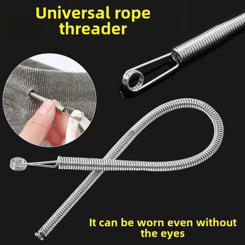 High-Efficiency Threading Tool – Bendable Cord Threading Assistant, Multi-Functional Spring Eyeletter for Garment Elastic Band, Lace Webbing, and Sewing Accessories in Saudi Arabia