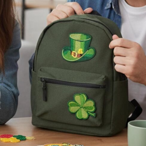 7 Pcs St. Patrick's Day Self Adhesive Iron on Patches Irish Themed Chenille Patches Sew on St. Patrick's Day DIY Embroidered Shamrock Decor for Clothing T-Shirt, Backpacks Hats Jackets in Saudi Arabia