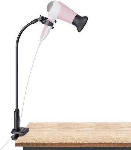 Linkidea Hair Dryer Stand, 360 Degree Rotating Blow Dryer Holder Hands-Free, Gooseneck Bracket with Clamp Mount for Dog Cat Grooming Home Salon in Saudi Arabia