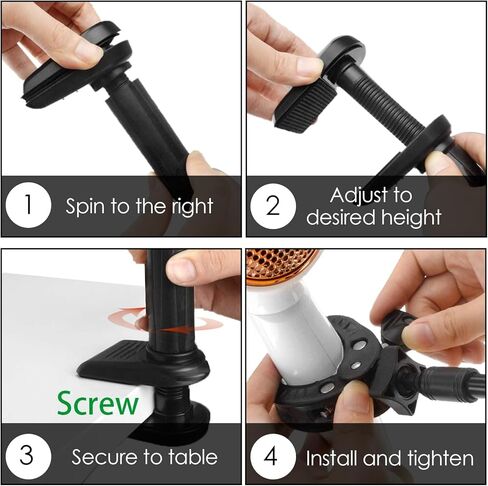 Linkidea Hair Dryer Stand, 360 Degree Rotating Blow Dryer Holder Hands-Free, Gooseneck Bracket with Clamp Mount for Dog Cat Grooming Home Salon in Saudi Arabia
