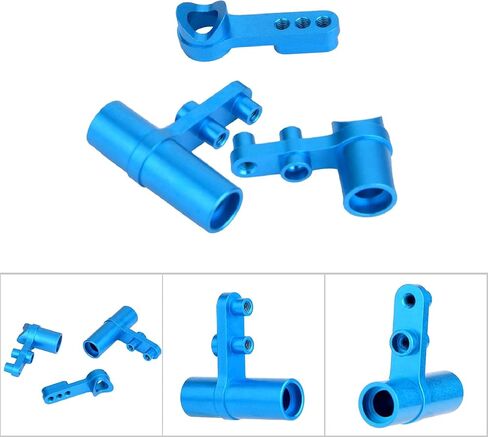 Jonlaki 3PCS Aluminum Steering Servo Saver Set for HSP :10 RC Model Car - Stylish, and Easy to Install (Blue) in Saudi Arabia