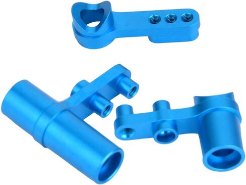 Jonlaki 3PCS Aluminum Steering Servo Saver Set for HSP :10 RC Model Car - Stylish, and Easy to Install (Blue) in Saudi Arabia