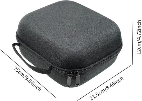 EVA Hard Carrying Case Black Waterproof Versatile Portable Accessories Double Zipper Closure Spacious Professional Hardshell in Saudi Arabia