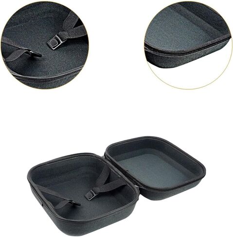 EVA Hard Carrying Case Black Waterproof Versatile Portable Accessories Double Zipper Closure Spacious Professional Hardshell in Saudi Arabia
