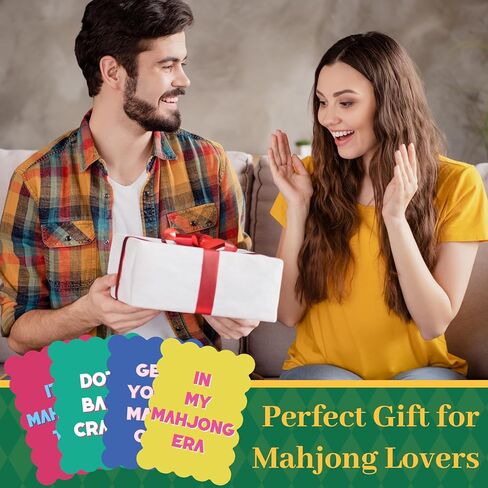 DERTE 4 Pcs 7.1 Inch Mahjong Shuffler Cards Funny Mahjong Tile Mixers with Wavy Scalloped Edges Gifts for Lovers Playing in Saudi Arabia